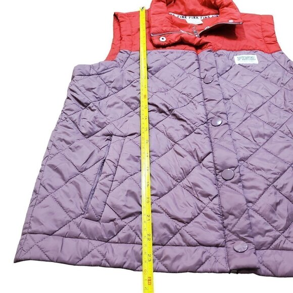 PINK Victoria's Secret Red and Purple Quilted Vest - Picture 6 of 9